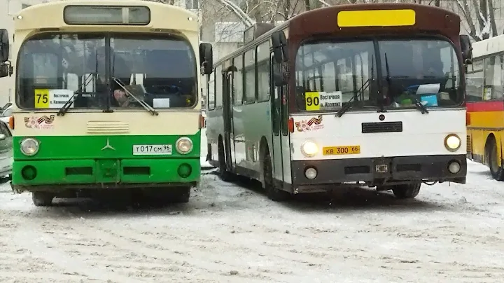 Mercedes Benz-O305 ||Т 017 СМ 96 || 75 маршрут || Автостанция Восточная - пос.Калининский ||